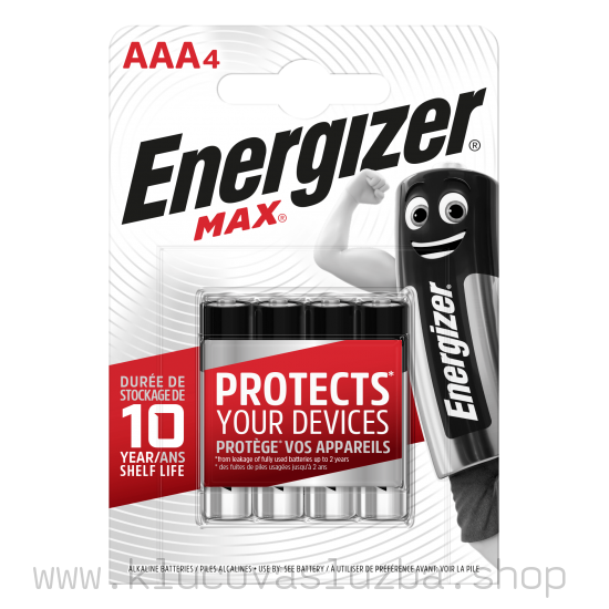 Energizer Max AAA/4 LR03 alkalické mikrotužkové batérie 4ks 7638900426687