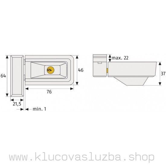 Okenný zámok prídavný ABUS 3030 white