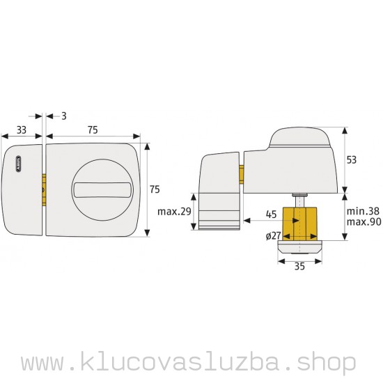 Prídavný zámok ABUS 7510 strieborná