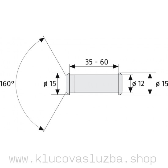 Priezorník ABUS 2160 nikel