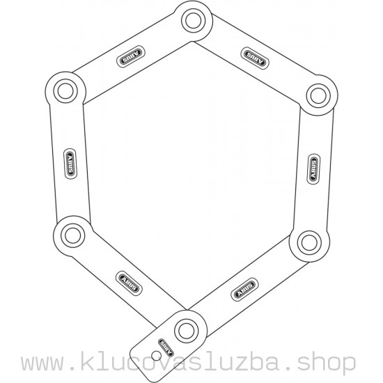 Bicyklový zámok ABUS Bordo 6000C/90 Black SH